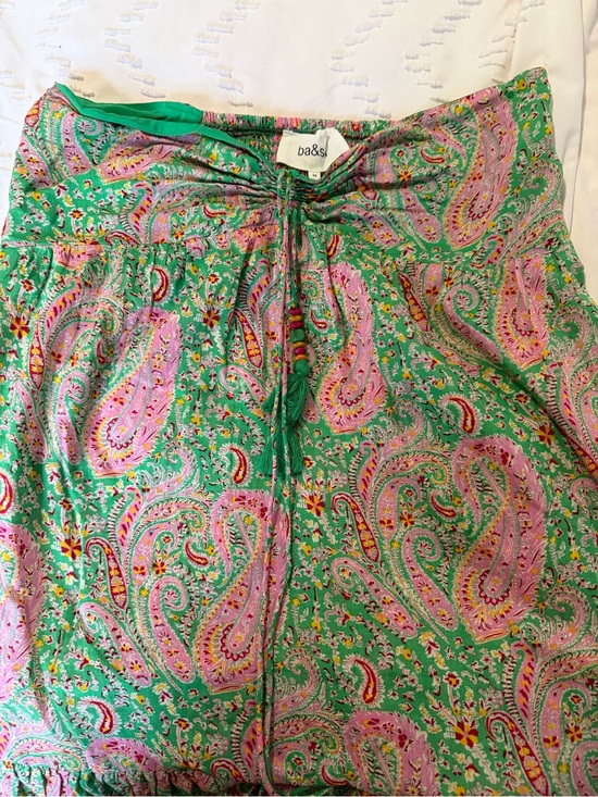 ba&sh Dresses & Skirts - ba&sh Green and Pink Paisley strapless dress